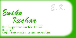 eniko kuchar business card