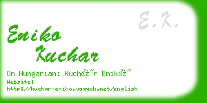 eniko kuchar business card